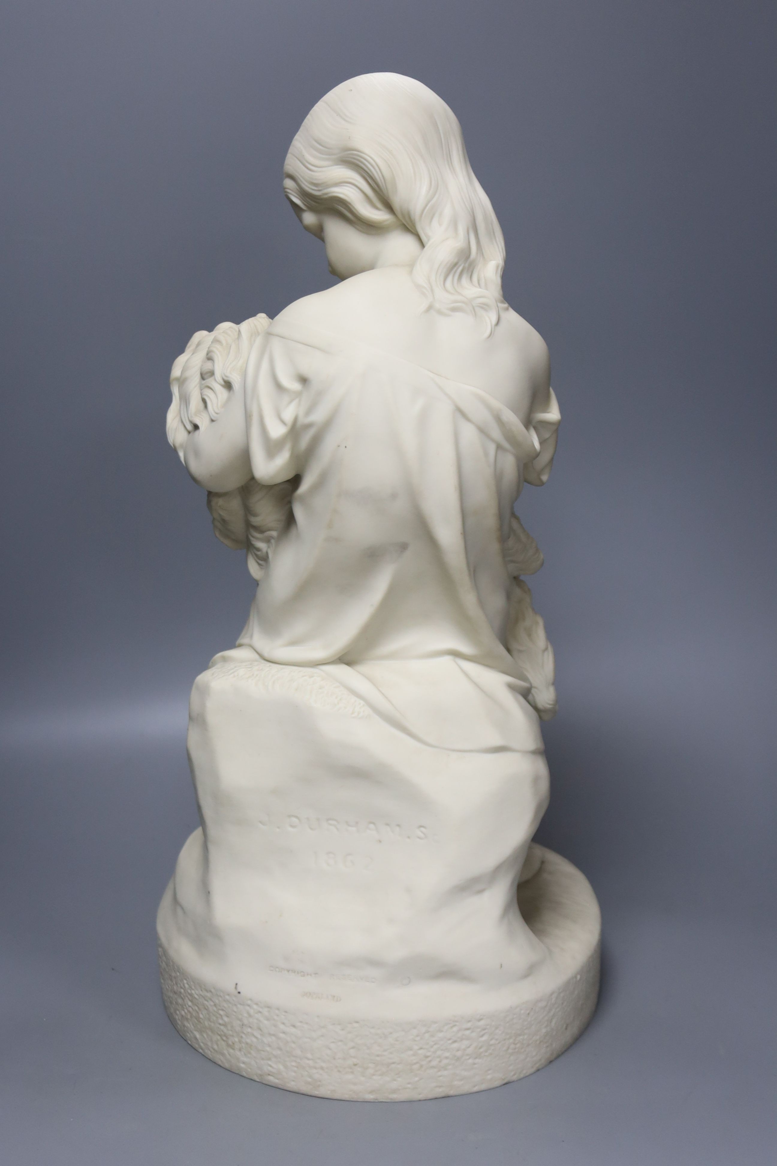 A Copeland Parian figure group, 'Go to Sleep', H 45cm